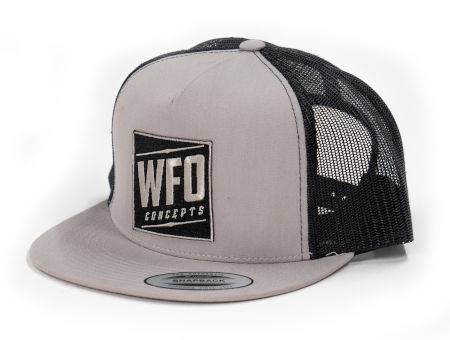 WFO Concepts - WFO Flat Bill Trucker Hat, Silver