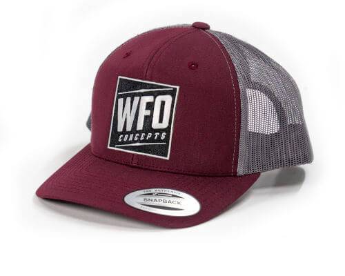 WFO Concepts - WFO Trucker Hat, Maroon and Gray