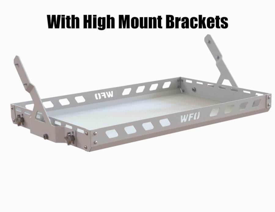 WFO Concepts - 2018+ Jeep JL 4 Door - Aluminum Roll Cage Mounted Cargo Basket - With High Mount Brackets