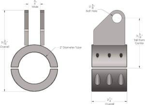 WFO Concepts - Hydro Assist Bracket for 2" Tie Rod, Powder Coated - Image 5