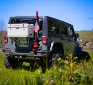 WFO Concepts - Jeep JK Tailgate Ice Chest Rack With License Plate Mount - Image 2