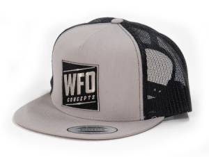 WFO Concepts - WFO Flat Bill Trucker Hat, Silver - Image 1