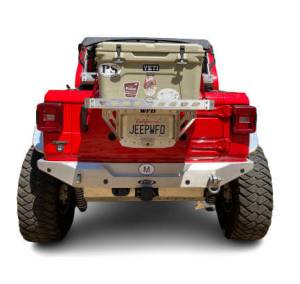 WFO Concepts - 2018+ Jeep JL Tailgate Ice Chest Rack With License Plate Mount - Black - Image 5