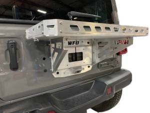 WFO Concepts - 2018+ Jeep JL Tailgate Ice Chest Rack With License Plate Mount - Black - Image 4