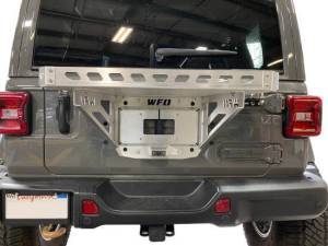 WFO Concepts - 2018+ Jeep JL Tailgate Ice Chest Rack With License Plate Mount - Black - Image 3