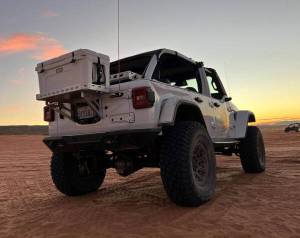 WFO Concepts - 2018+ Jeep JL Tailgate Ice Chest Rack With License Plate Mount And Light Kit - Black - Image 8