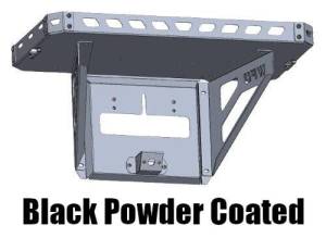 WFO Concepts - 2021+ Ford Bronco Tailgate Ice Chest Rack With License Plate Mount - Black - Image 1